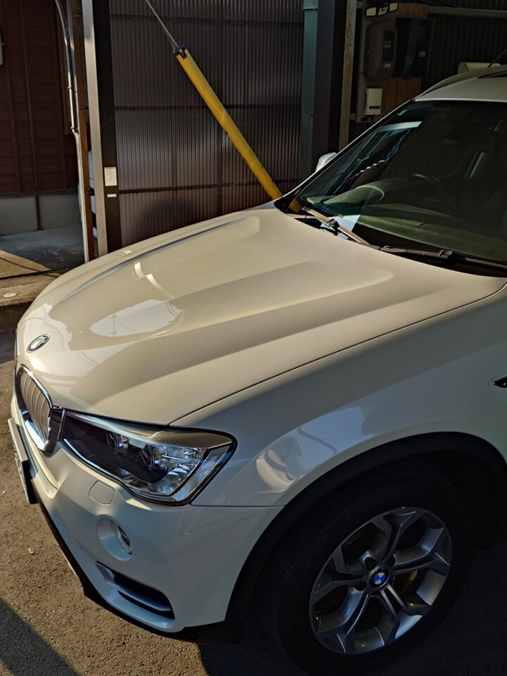 【完成写真】完成したBMW X3のフロントショット